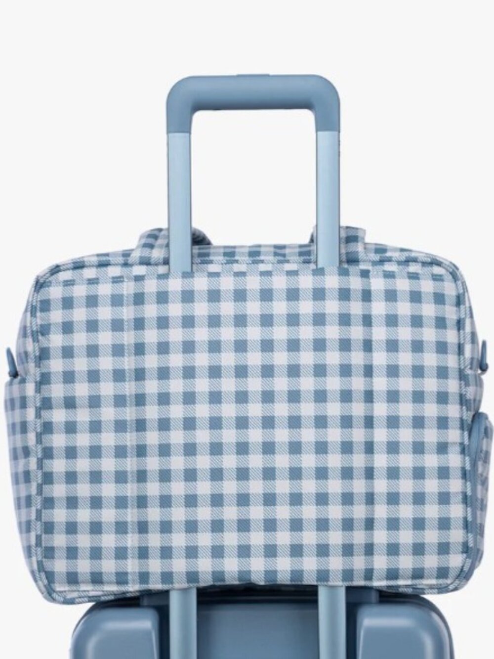 Calpak Luka Duffel French Blue Gingham - Picture 2 of 14